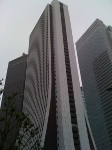 Modern Japanese building near "Ramen Alley"